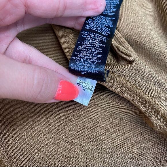 Chicos Travelers Cardigan size 16 open cut out sleeve brown size 3 - Picture 4 of 5